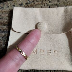 14K Yellow Gold & Diamond Heart Ring 3mm 0.08ct 6 1/2 Ember Jewelry 14k Stamped